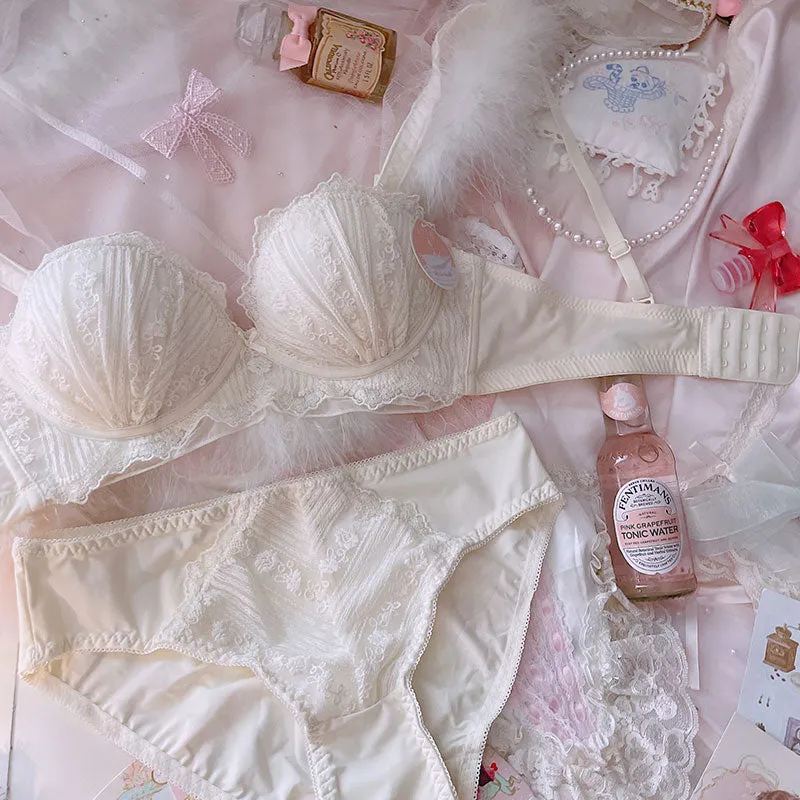 Girly & Romantic Lace Soft Girl Angel Princess 2-Piece Lingerie Set