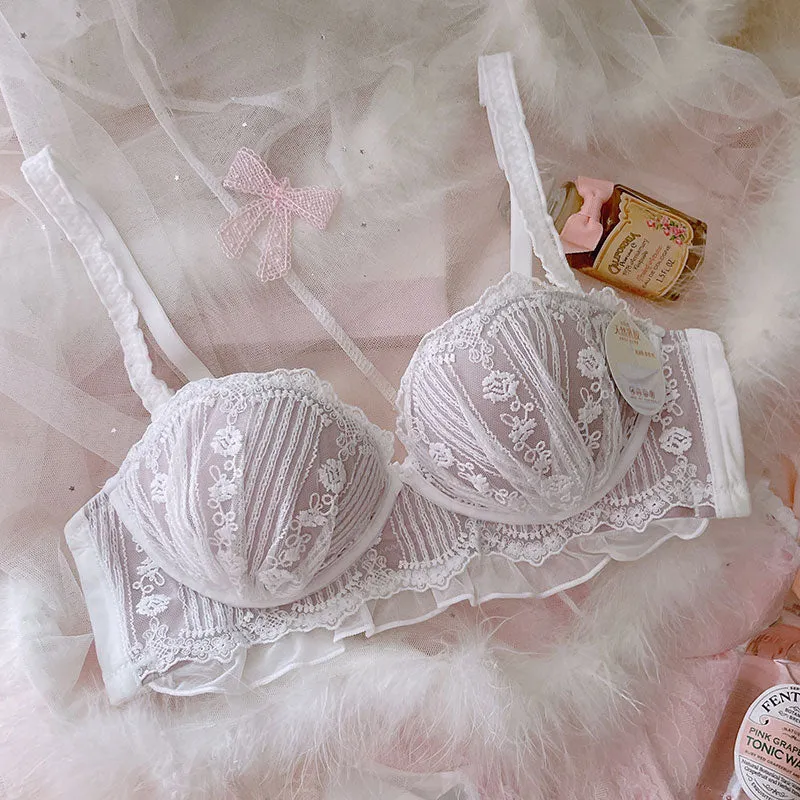 Girly & Romantic Lace Soft Girl Angel Princess 2-Piece Lingerie Set