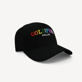 Gold Pres Dallas Classic Snapback Black & Rainbow