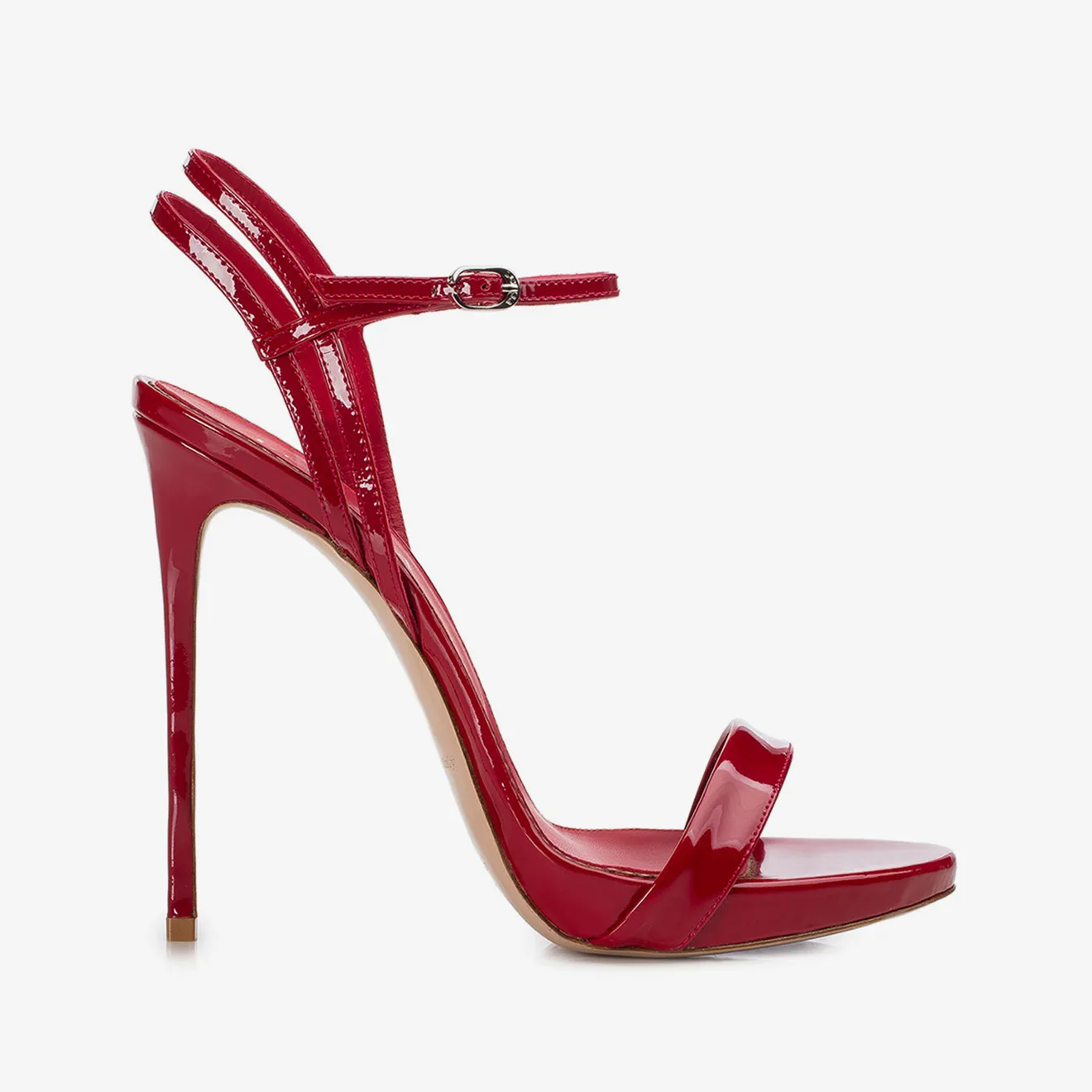 GWEN SANDAL 120 mm Red patent leather sandal