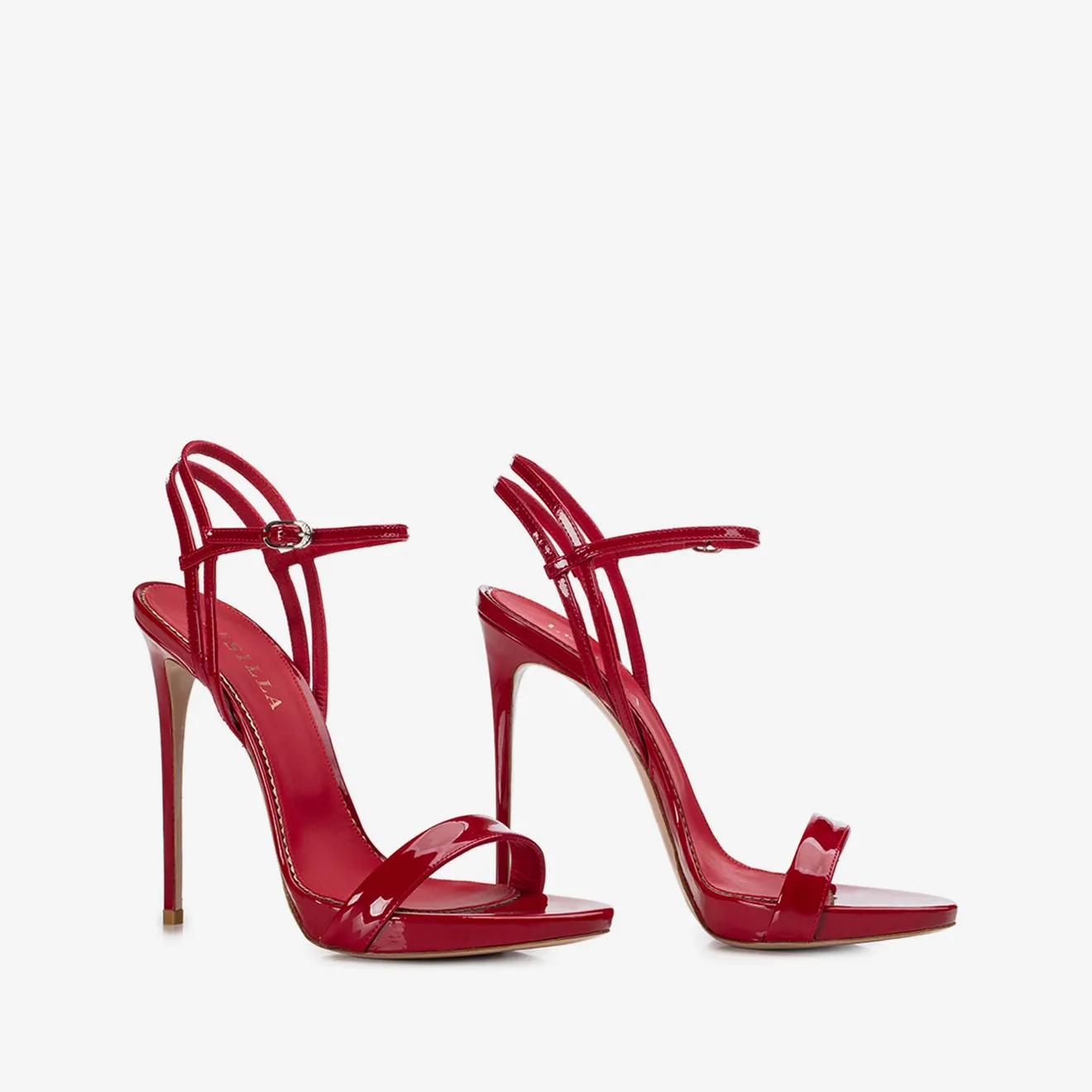 GWEN SANDAL 120 mm Red patent leather sandal