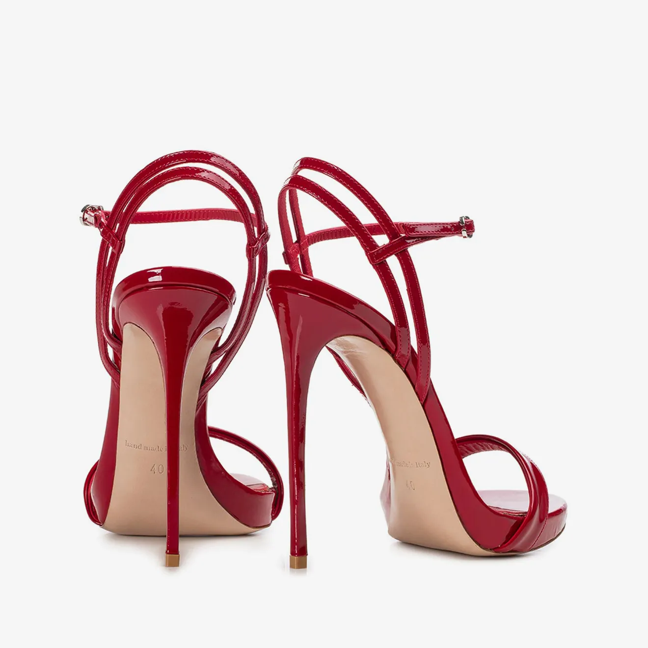 GWEN SANDAL 120 mm Red patent leather sandal