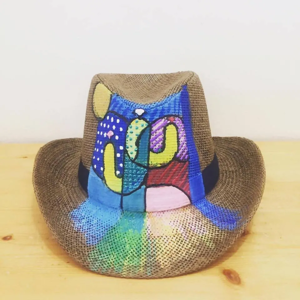 Hat - Cactus pop up art - Brown Base