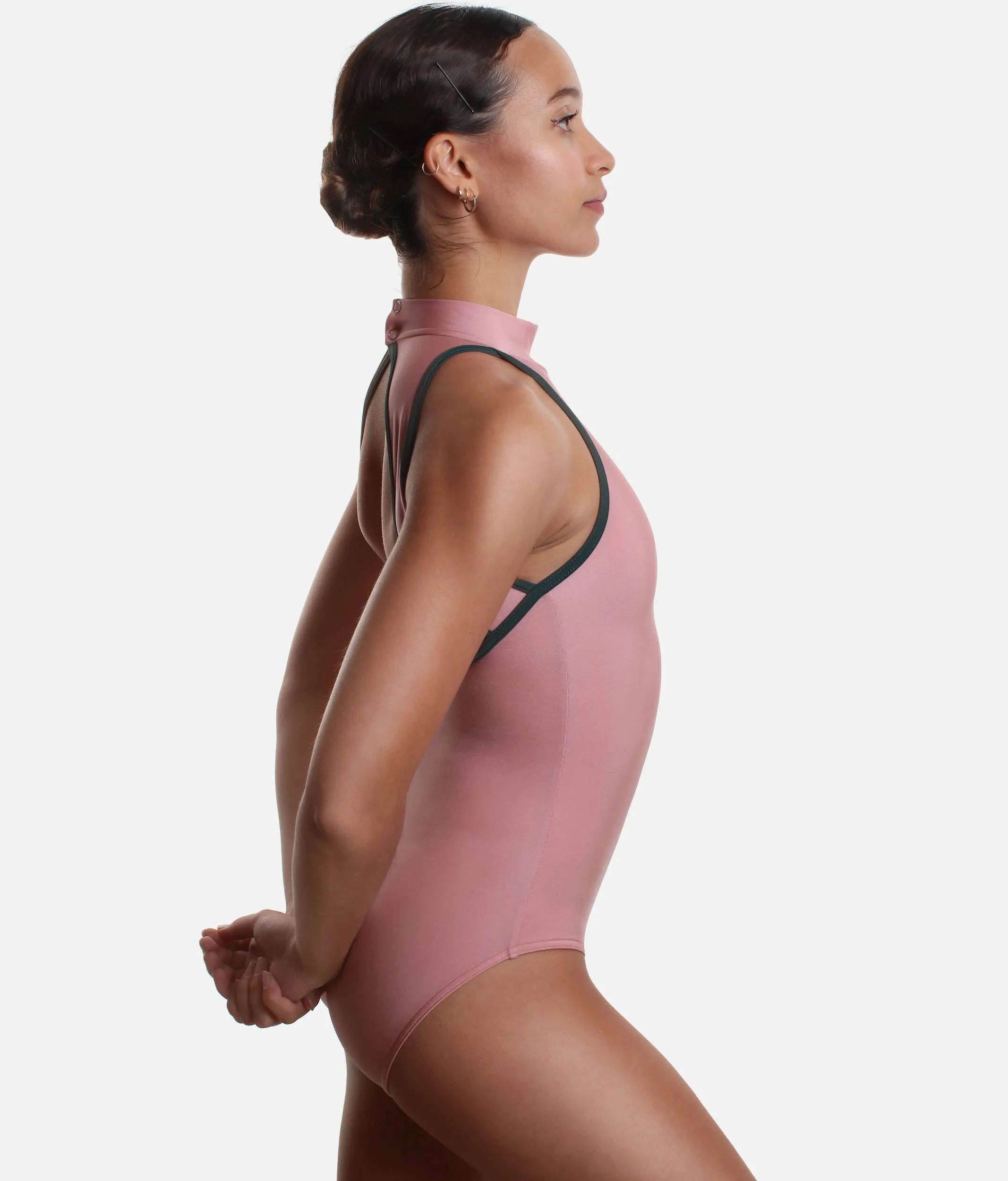 High Neck Dance Leotard, Open Back - Noe