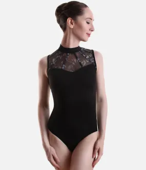 High Neck Dance Leotard, Zip Back - 4275