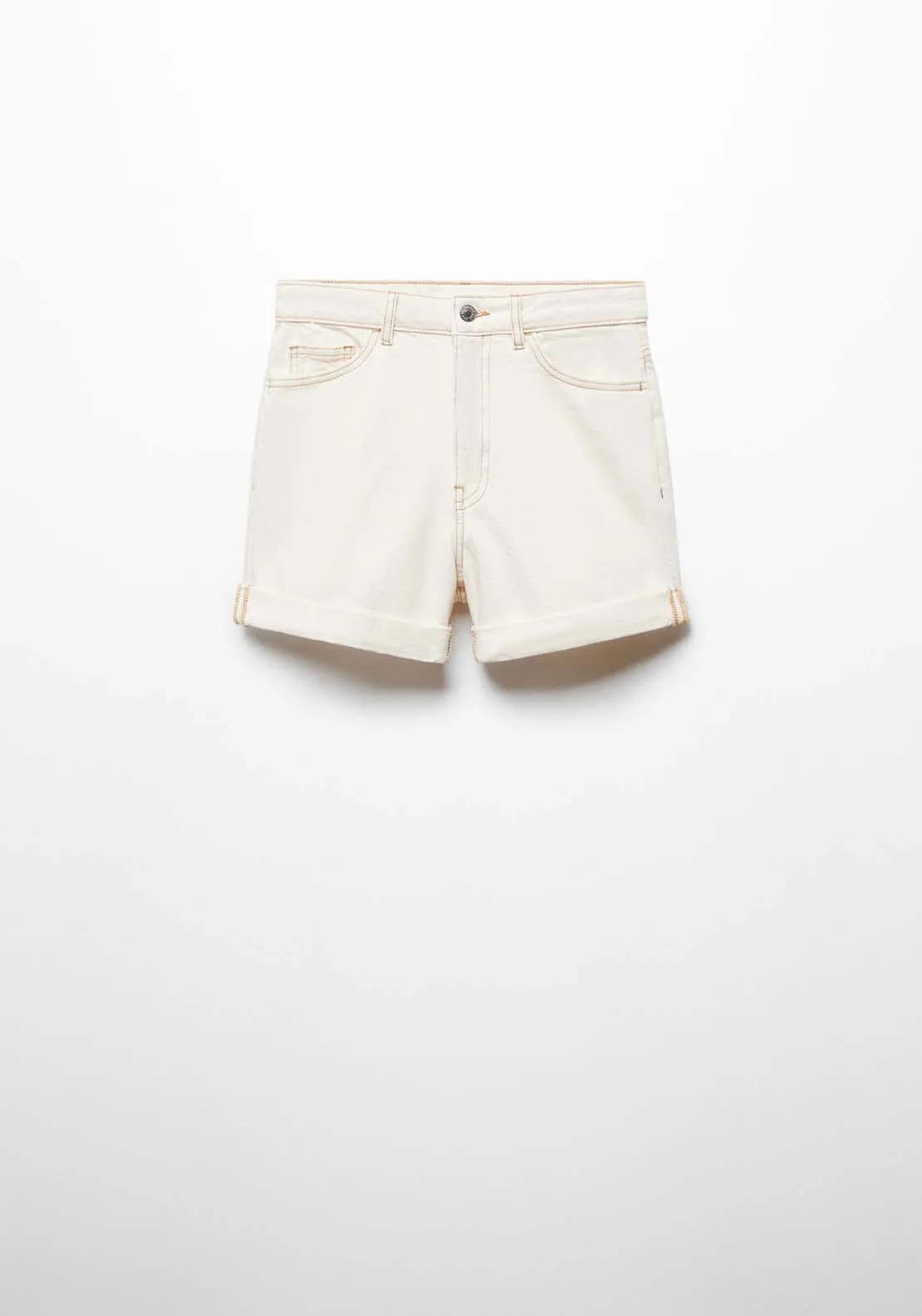 High-rise denim shorts