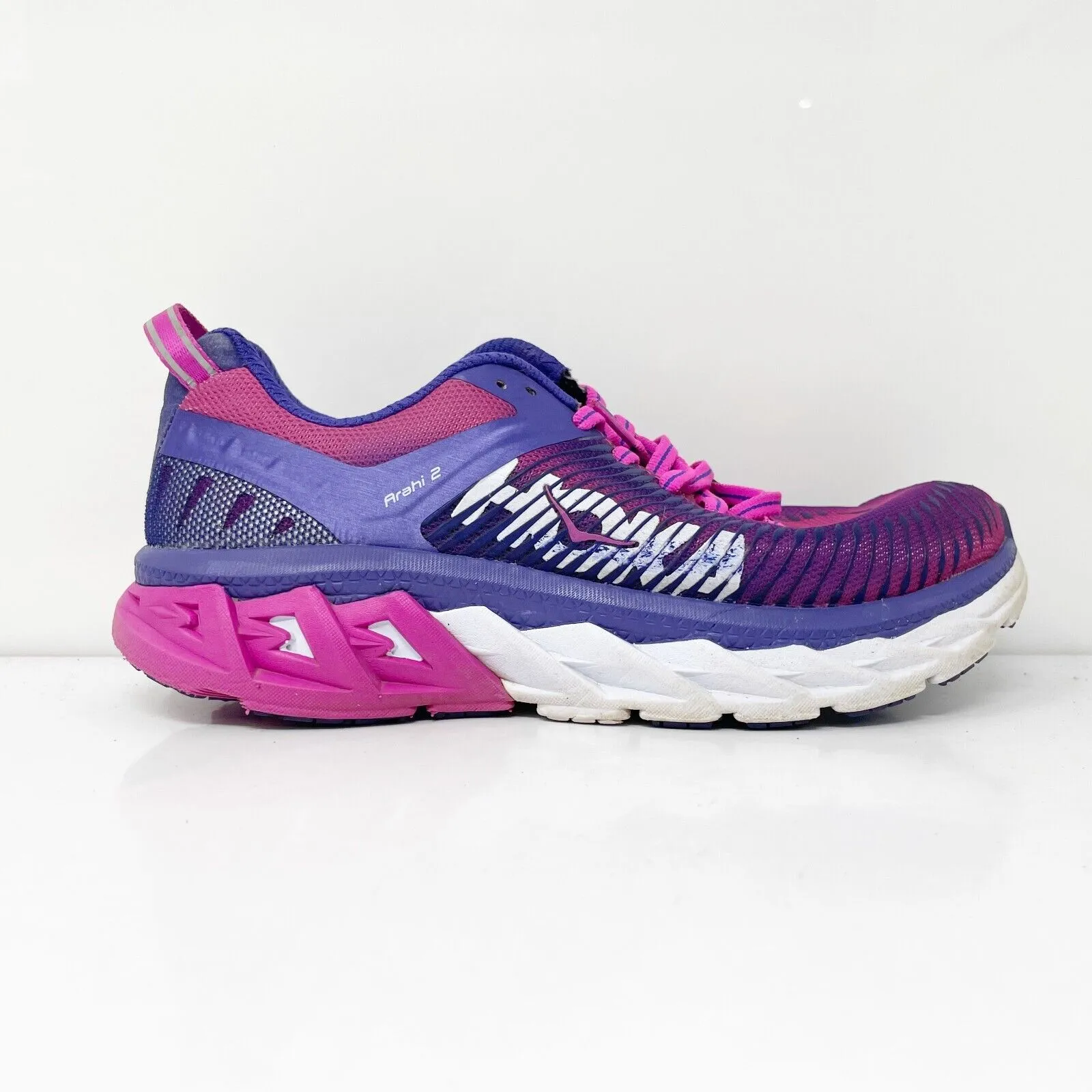 Hoka One One Womens Arahi 2 1019276 LFCH Purple Running Shoes Sneakers Size 5.5