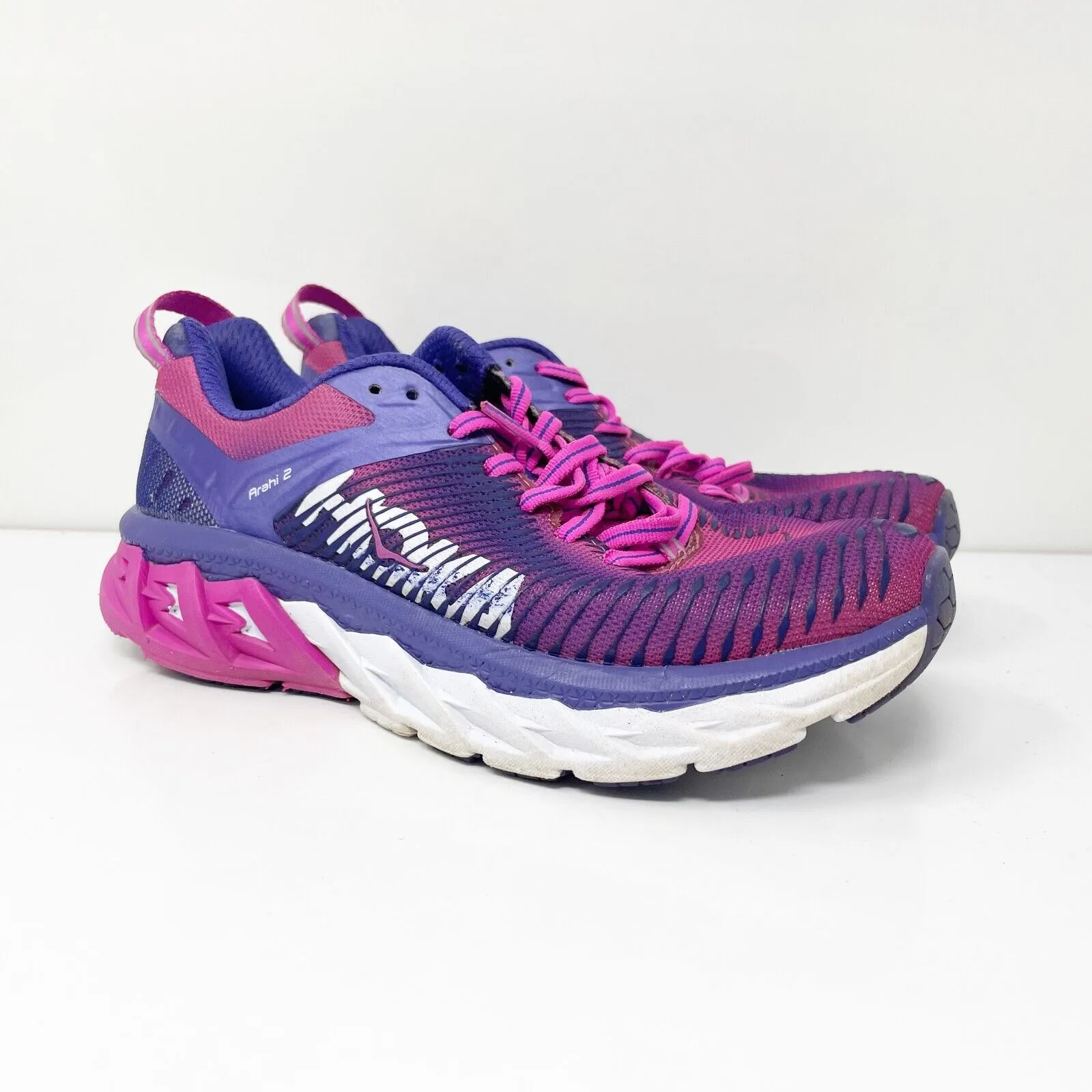 Hoka One One Womens Arahi 2 1019276 LFCH Purple Running Shoes Sneakers Size 5.5