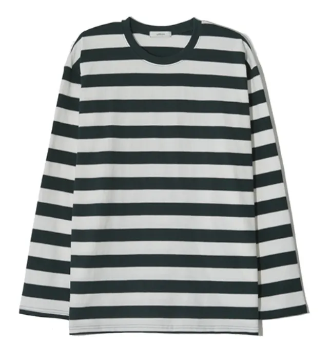 HUE  |Stripes Unisex Street Style Cotton T-Shirts