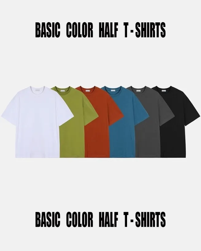 HUE  |Unisex Street Style Plain T-Shirts