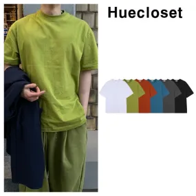 HUE  |Unisex Street Style Plain T-Shirts