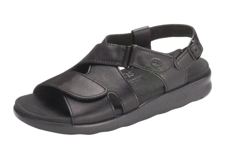 Huggy Cross Strap Sandal Black