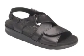 Huggy Cross Strap Sandal Black