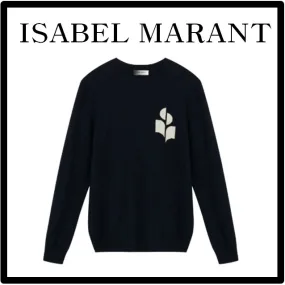 Isabel Marant  |Unisex Street Style Logo Sweatshirts