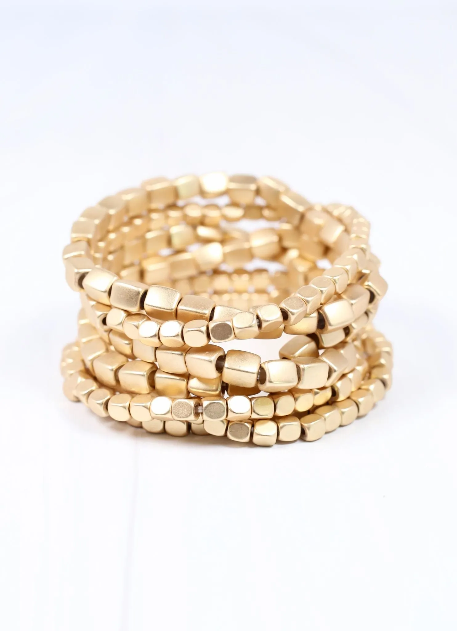 Jamison Metal Bracelet Set MATTE GOLD