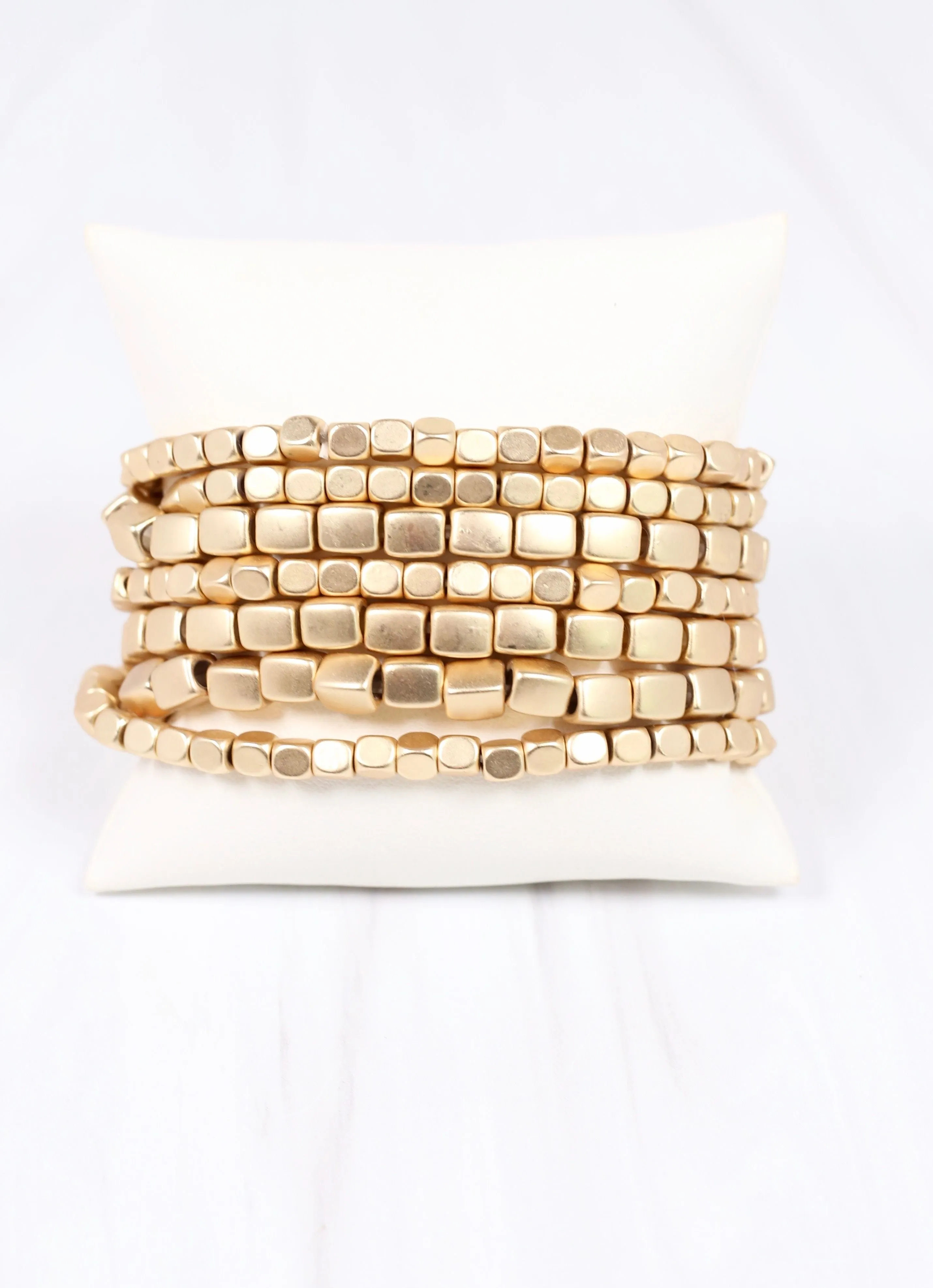 Jamison Metal Bracelet Set MATTE GOLD