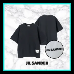 Jil Sander  |Unisex Cotton Logo Designers T-Shirts