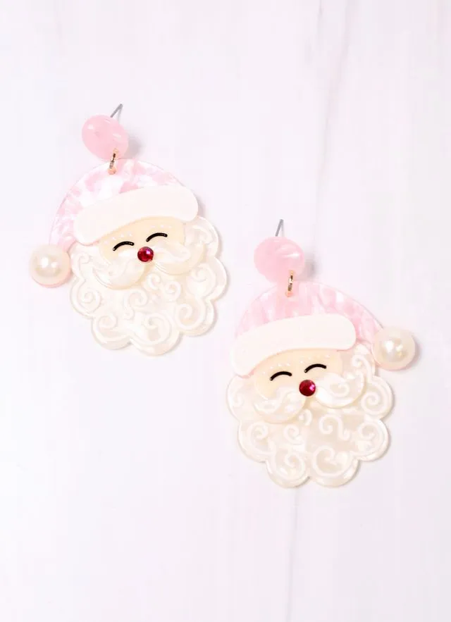 Jolly ol' Saint Nick Earring PINK