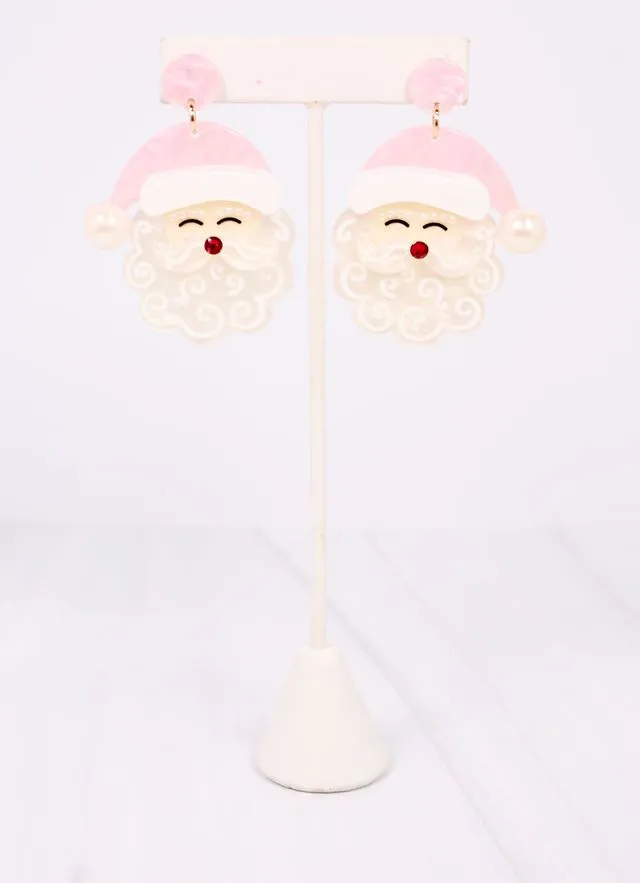 Jolly ol' Saint Nick Earring PINK