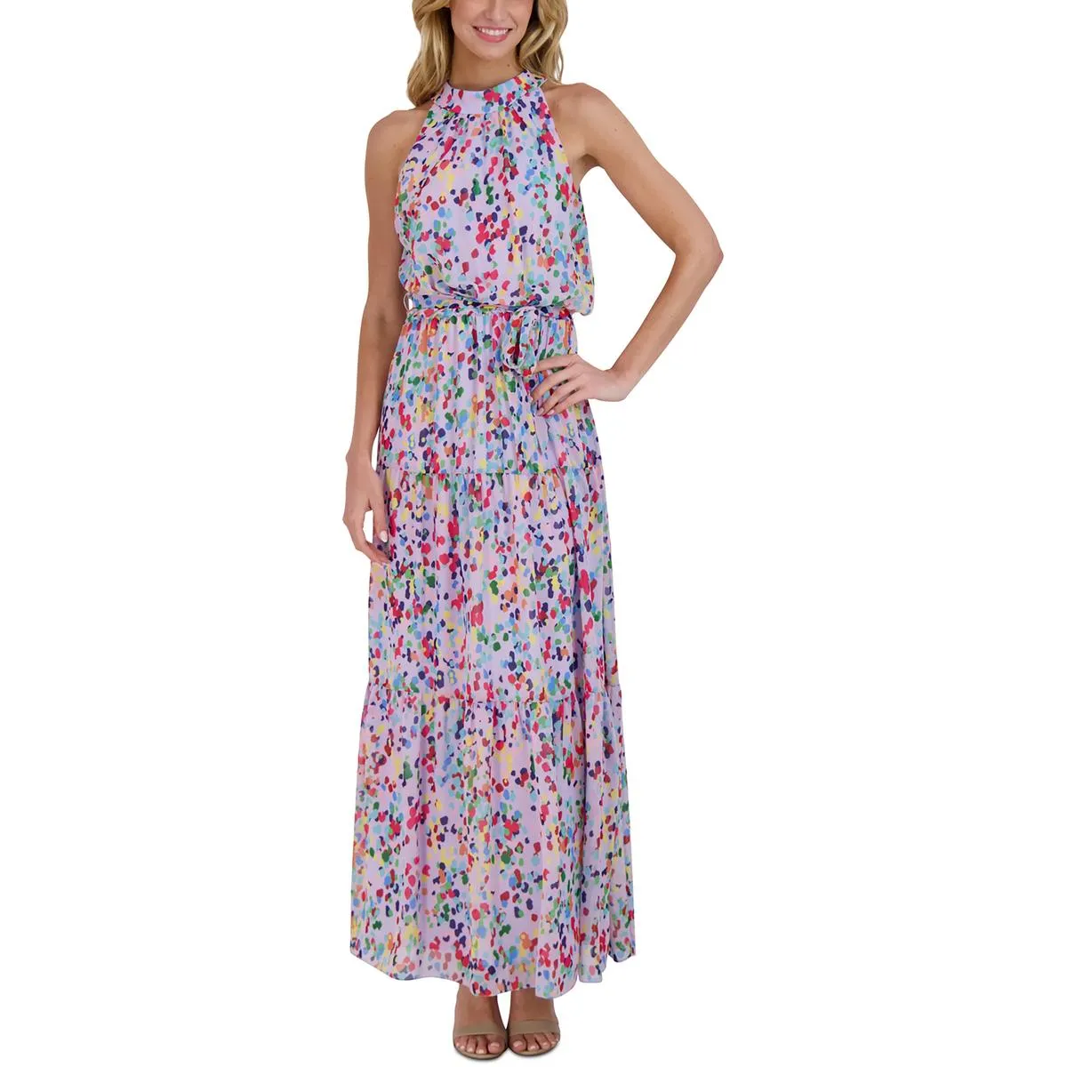 Julia Jordan Womens Chiffon Long Maxi Dress