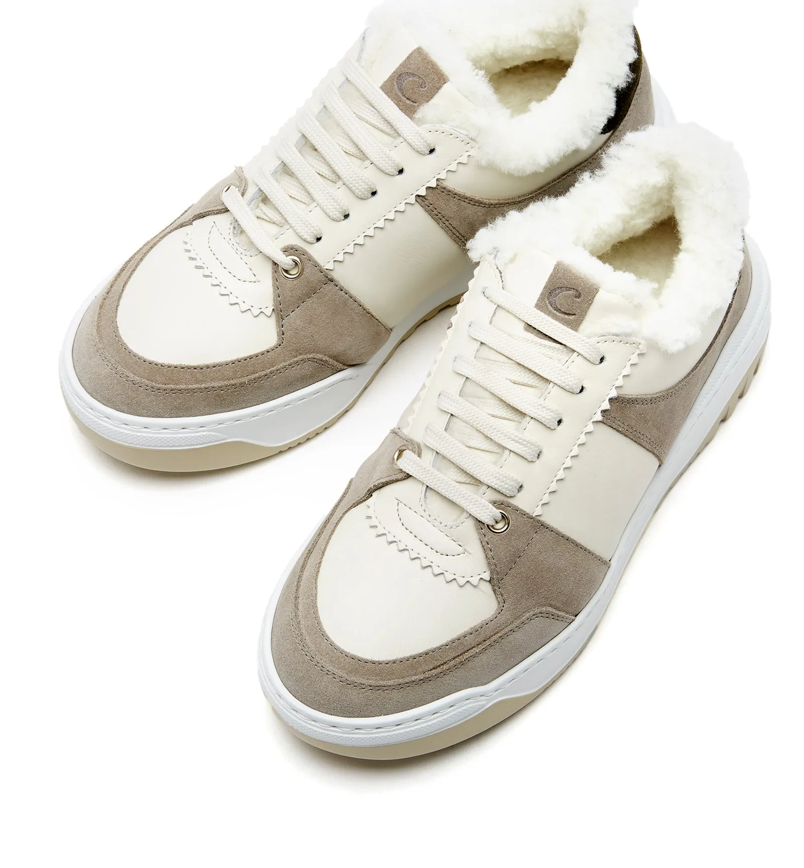 KIMMIE SHEARLING-LINED SUEDE SNEAKER