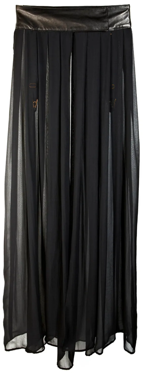 KK X SW Ava See-Through Silk Maxi Skirt