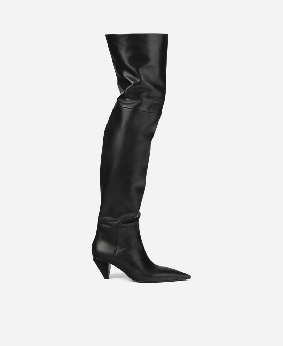 KNIFE OTK Leather over-the-knee boot