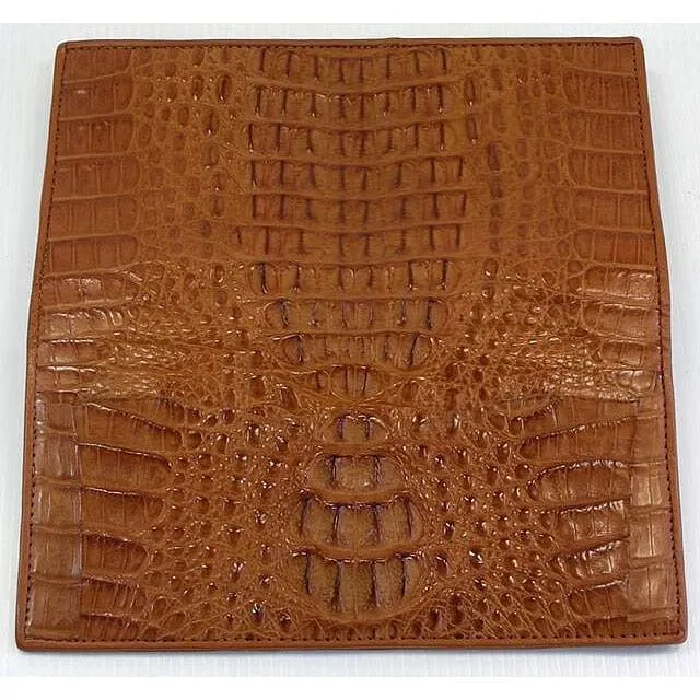 Light Brown Head Crocodile Long Wallet