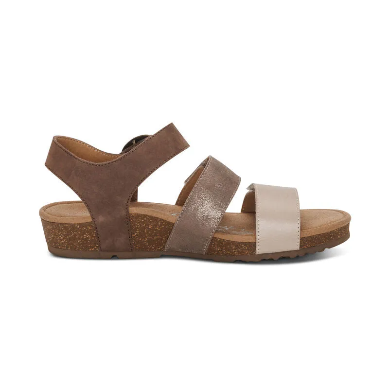  Lilly Multi-AdjustaStrap Sandal in Taupe  