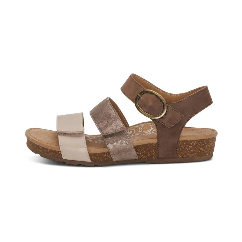  Lilly Multi-AdjustaStrap Sandal in Taupe  