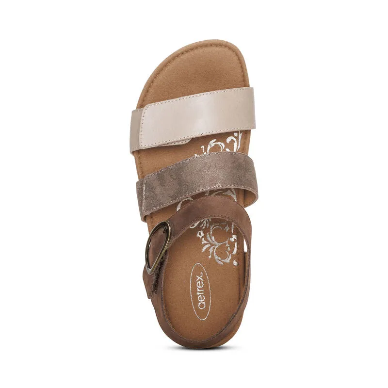  Lilly Multi-AdjustaStrap Sandal in Taupe  