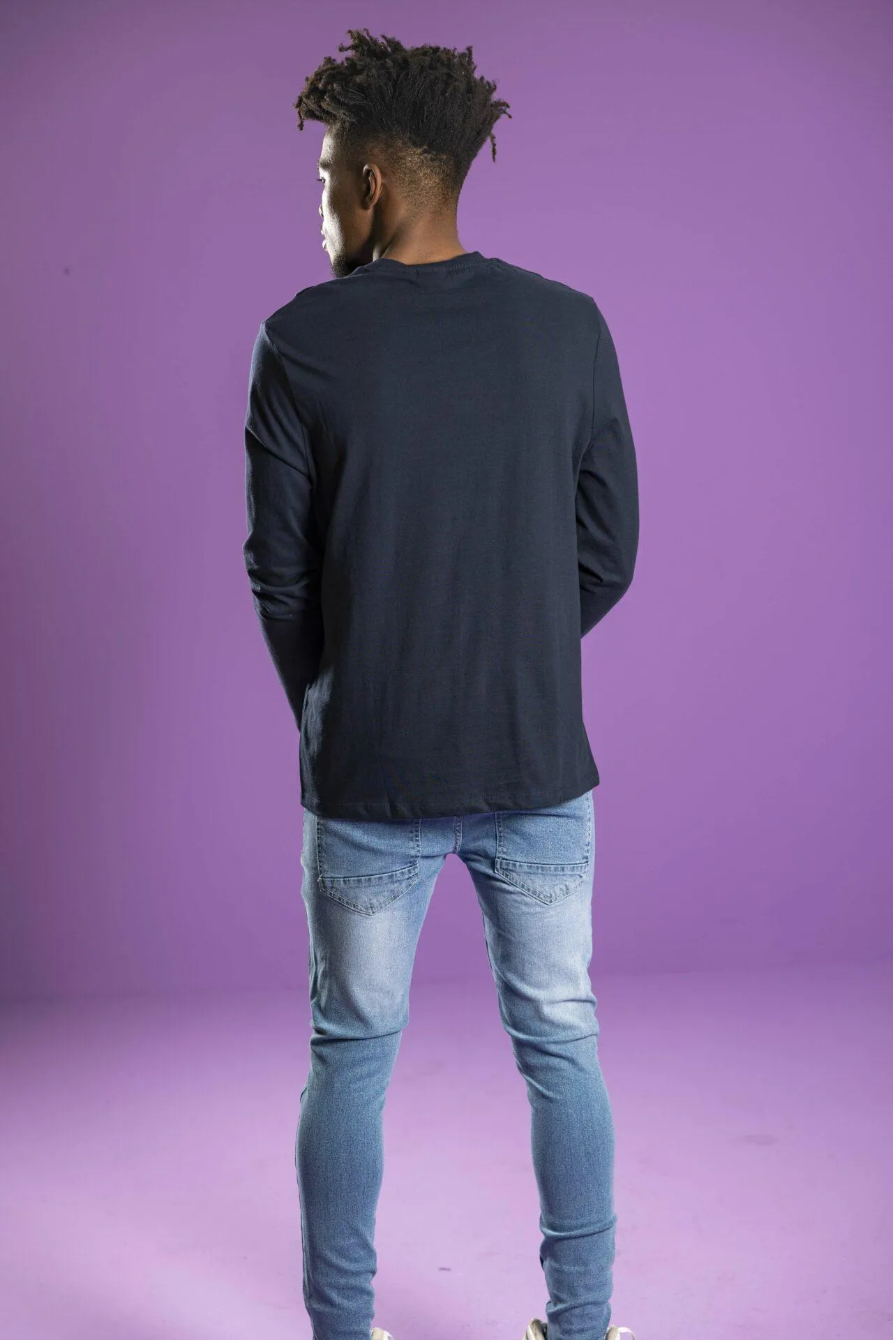 Long Sleeve T-shirt - Blue - JAM Clothing | Famous For Less