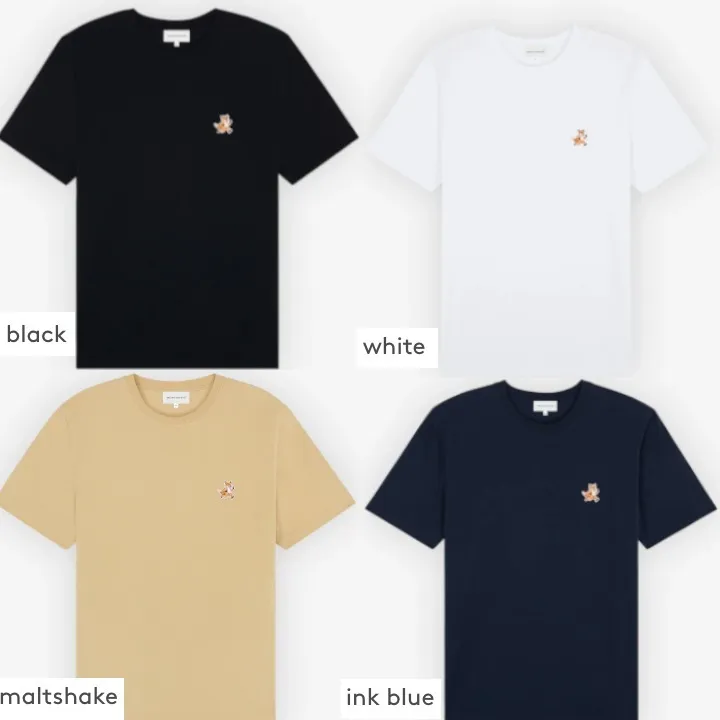 MAISON KITSUNE  |Unisex Cotton Short Sleeves Logo Designers T-Shirts