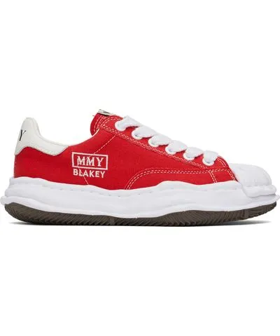 Maison MIHARA YASUHIRO Red Blakey OG Sole Canvas Low-Top Sneakers