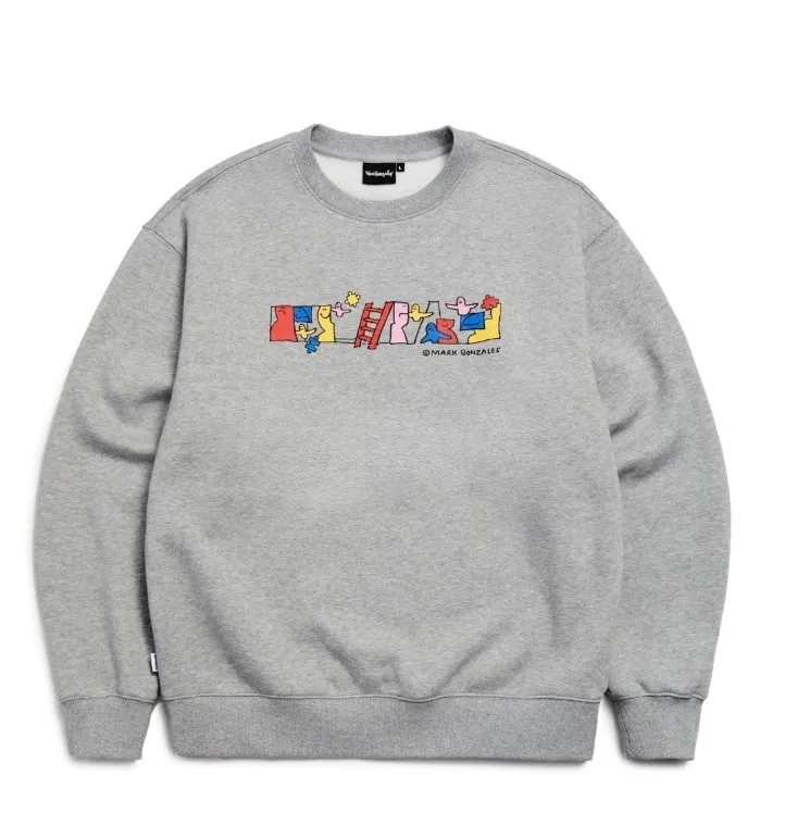 Mark Gonzales  |Unisex Street Style Logo Sweatshirts