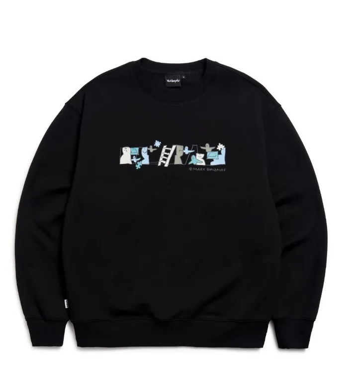 Mark Gonzales  |Unisex Street Style Logo Sweatshirts