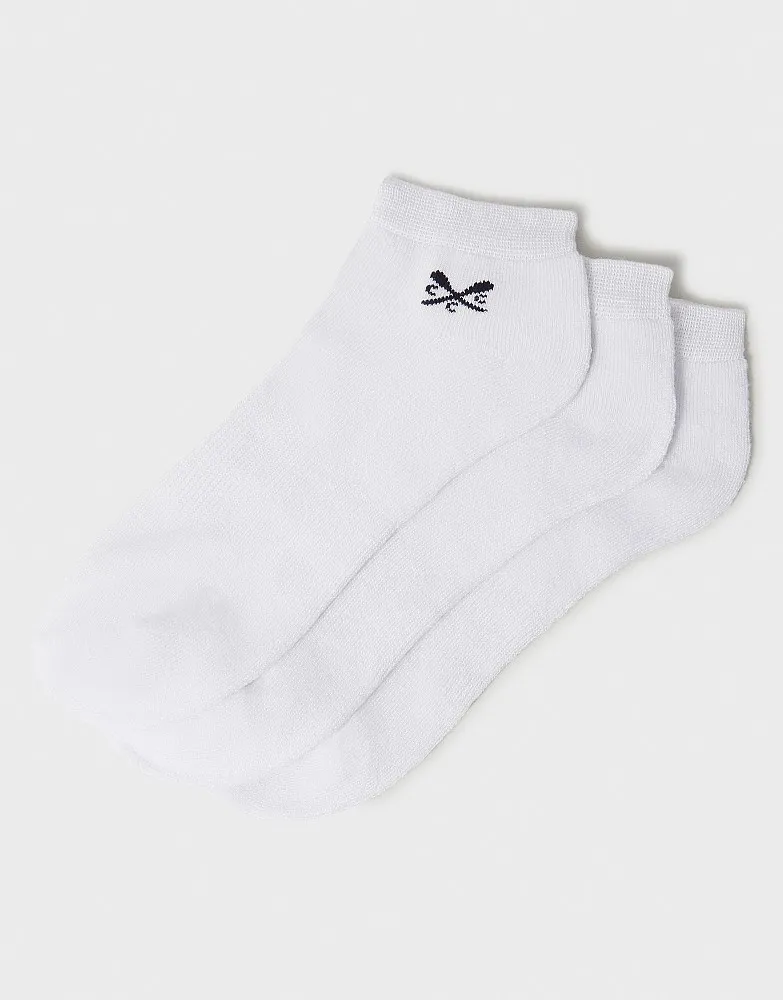 Men's 3 Pack Bamboo Trainer Socks from Crew Clothing Company