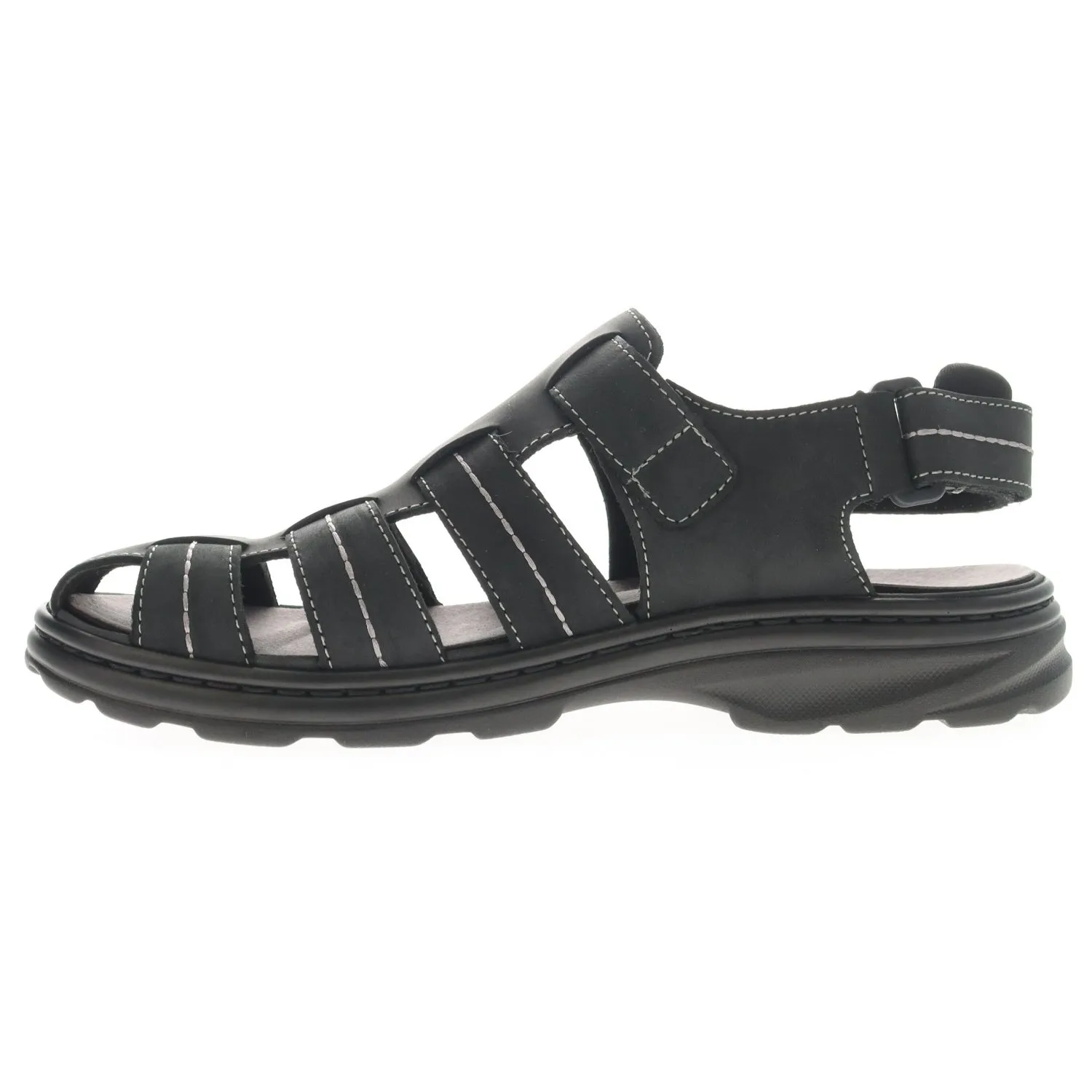  Men's Hunter Fisherman Sandal XX-WIDE in Black  