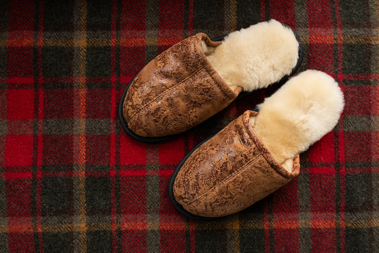 Men's Sheepskin Slip-On Slippers (Final Clearance)