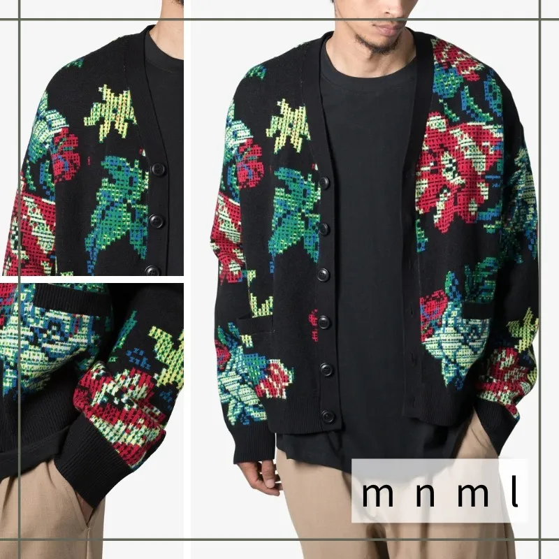 MNML  |Flower Patterns Unisex Street Style Cardigans