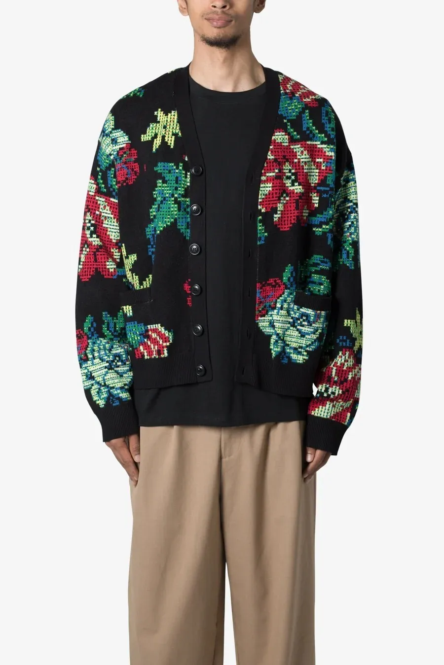 MNML  |Flower Patterns Unisex Street Style Cardigans