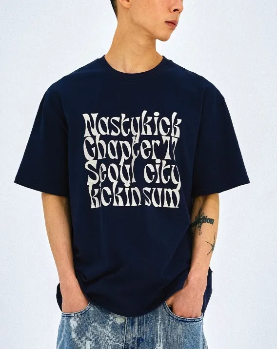 NASTYKICK  |Unisex U-Neck Cotton Logo T-Shirts