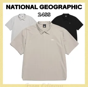 NATIONAL GEOGRAPHIC  |Unisex Street Style Logo Polos