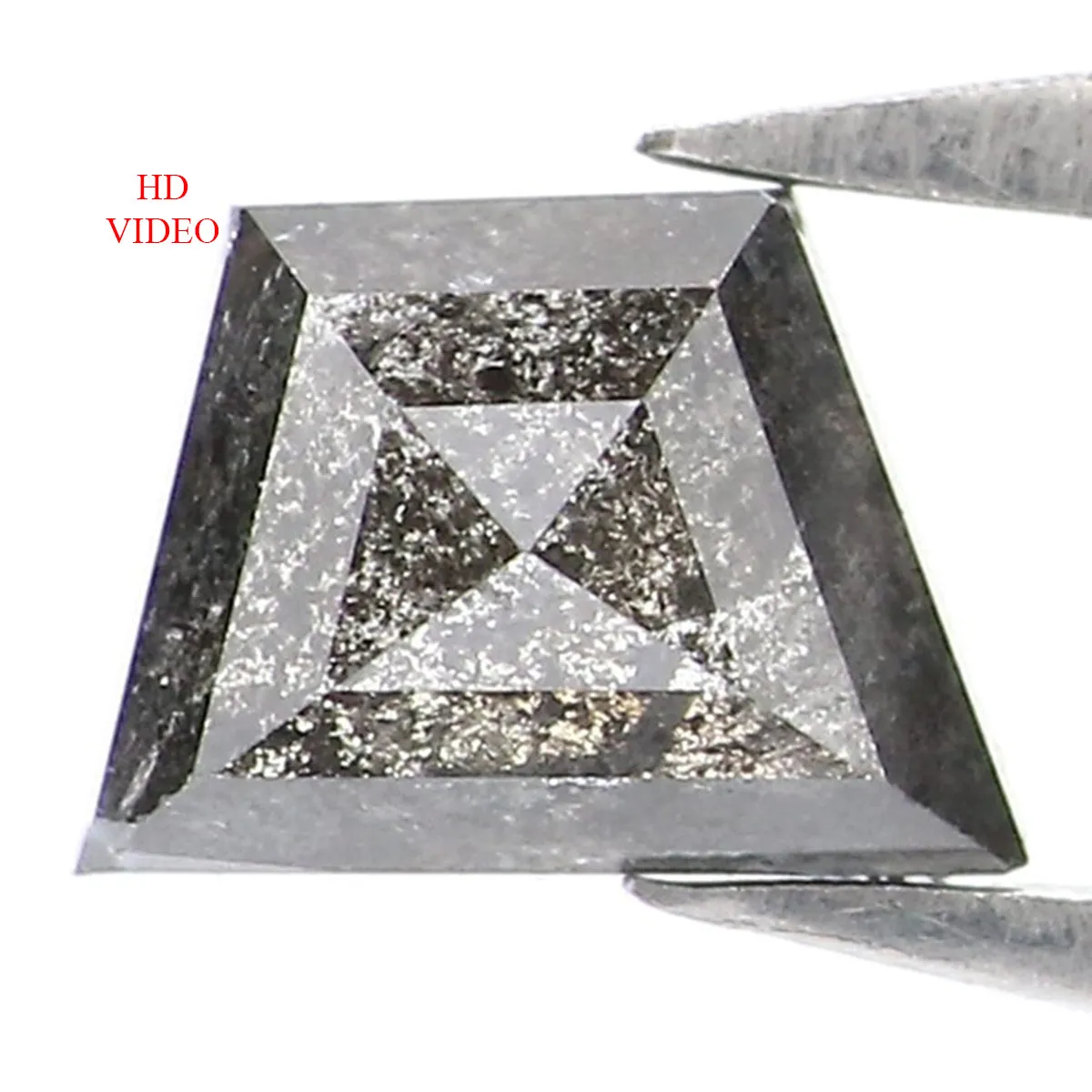 Natural Loose Antique Salt And Pepper Diamond Black Grey Color 0.68 CT 5.85 MM Antique Shape Rose Cut Diamond L8188