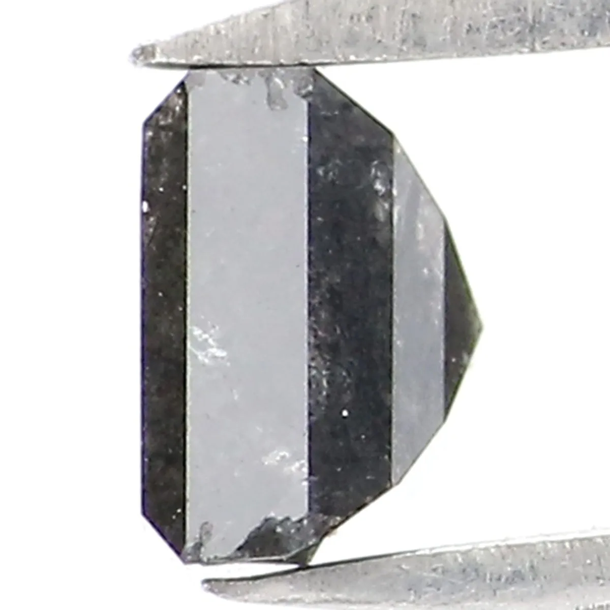 Natural Loose Antique Salt And Pepper Diamond Black Grey Color 0.68 CT 5.85 MM Antique Shape Rose Cut Diamond L8188