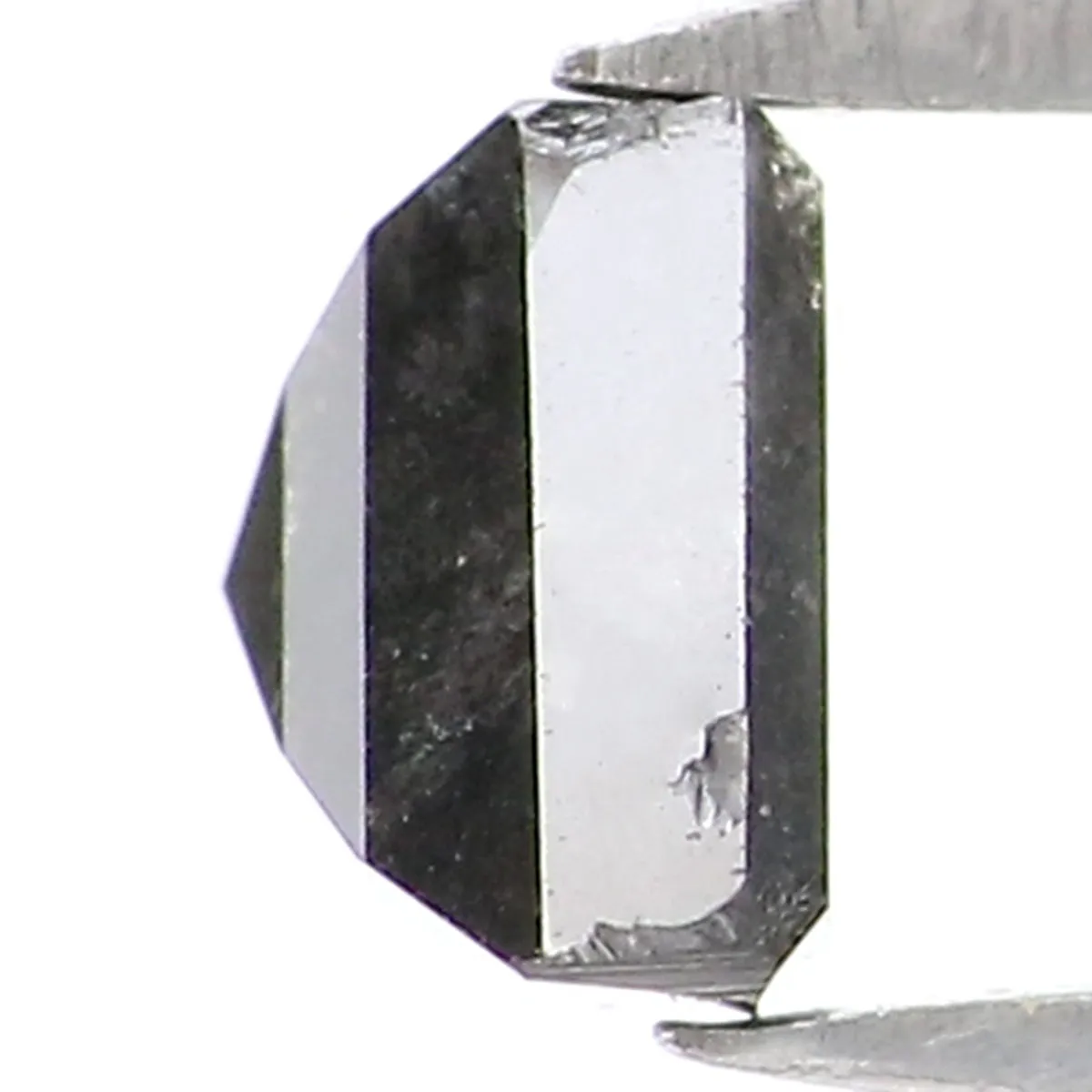 Natural Loose Antique Salt And Pepper Diamond Black Grey Color 0.68 CT 5.85 MM Antique Shape Rose Cut Diamond L8188