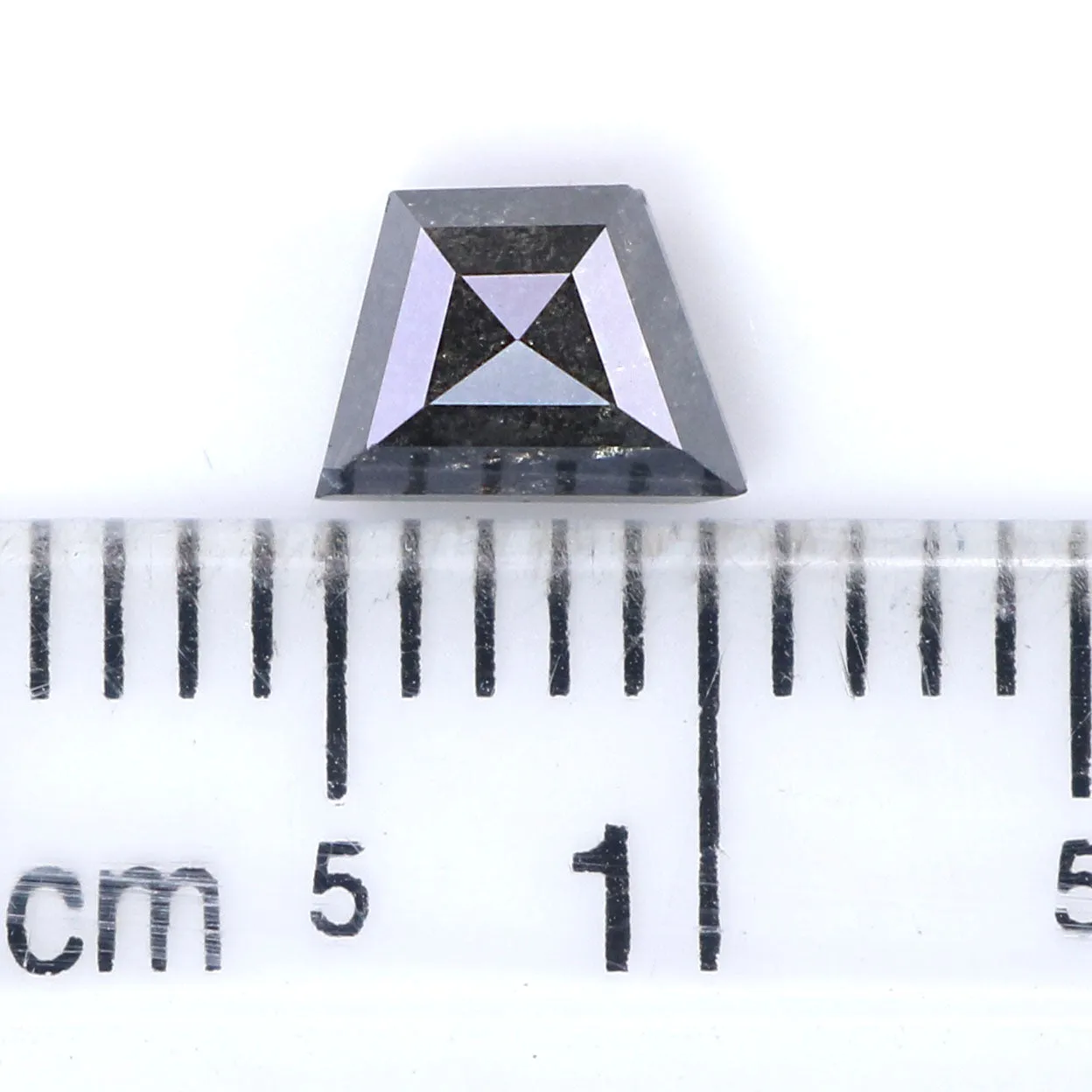 Natural Loose Antique Salt And Pepper Diamond Black Grey Color 0.68 CT 5.85 MM Antique Shape Rose Cut Diamond L8188