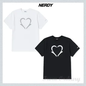 NERDY  |Unisex Street Style Cotton Logo T-Shirts