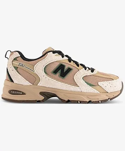 New Balance Womens Lined Brown Cream Green MR530 suede