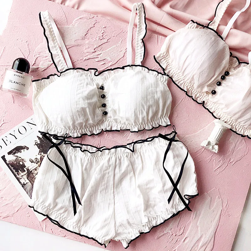 Nymphet Vintage Aesthetic 2-piece Kawaii Lolita Lingerie Set